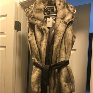 Women’s faux chinchilla fur vest